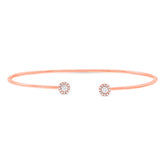 0.23ct 14k Rose Gold Diamond Bangle
